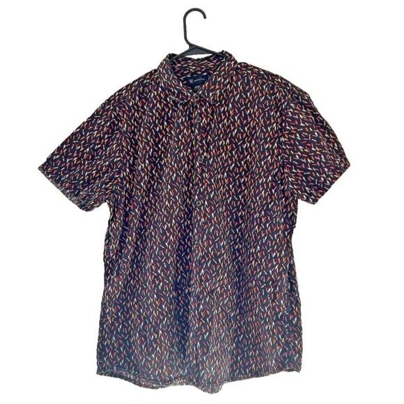 Men's XXL International Concepts INC Popsicle Print Short Sleeve Button Up Shirt - Picture 1 of 5